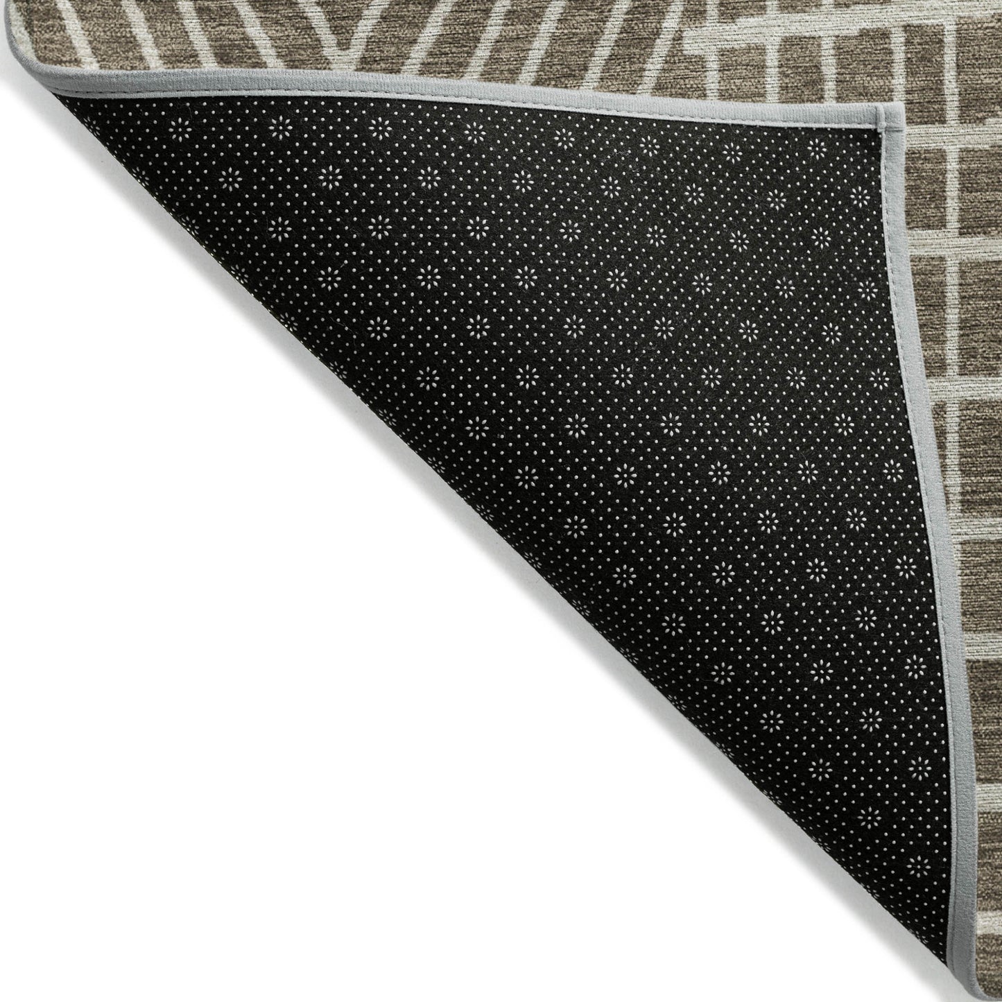 9' X 12' Brown And Beige Geometric Washable Indoor Outdoor Area Rug-6