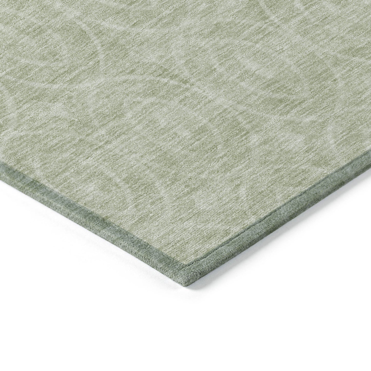 5' X 8' Mint Green Geometric Washable Indoor Outdoor Area Rug-4