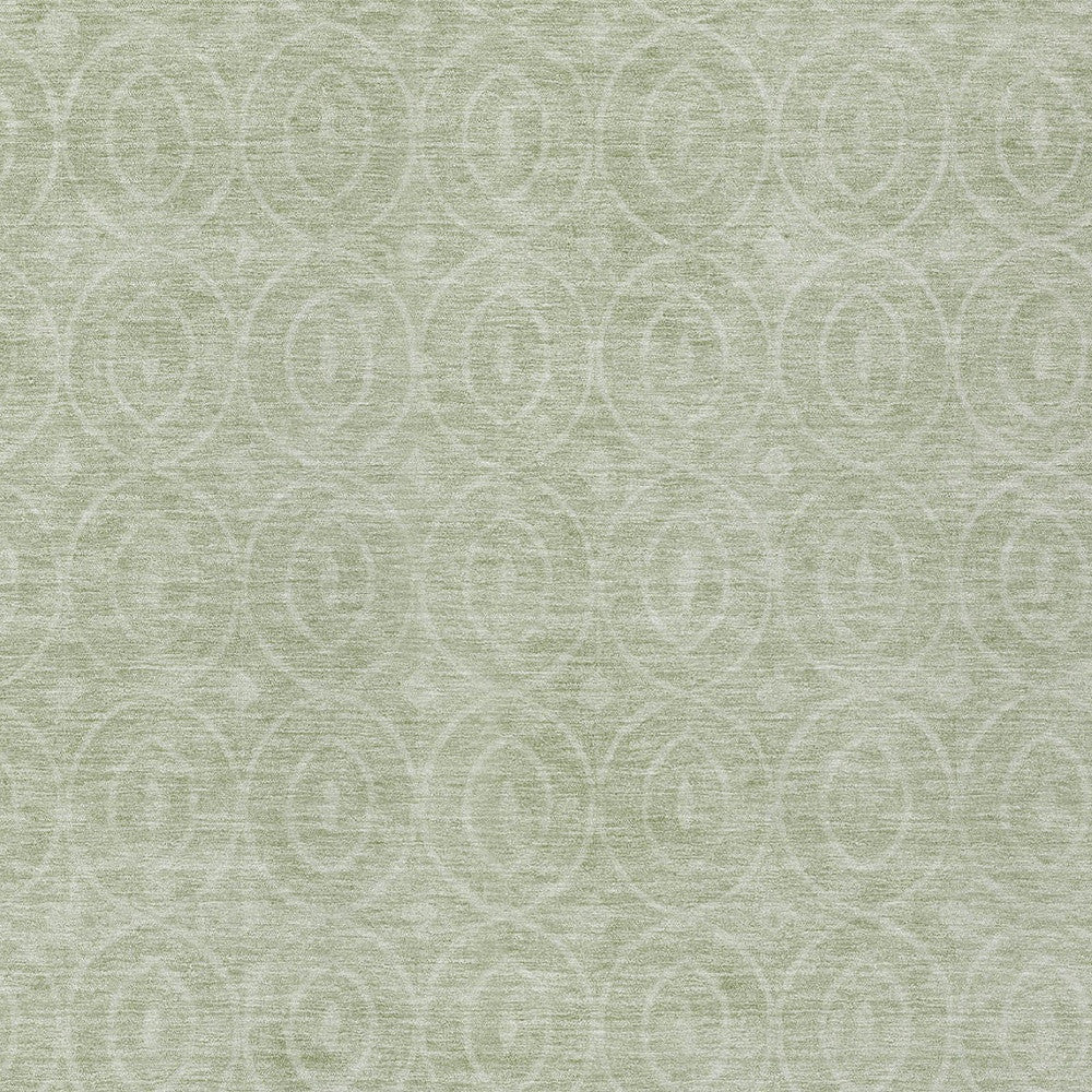 5' X 8' Mint Green Geometric Washable Indoor Outdoor Area Rug-5