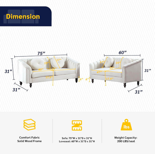 2 Piece Living Room Set-1