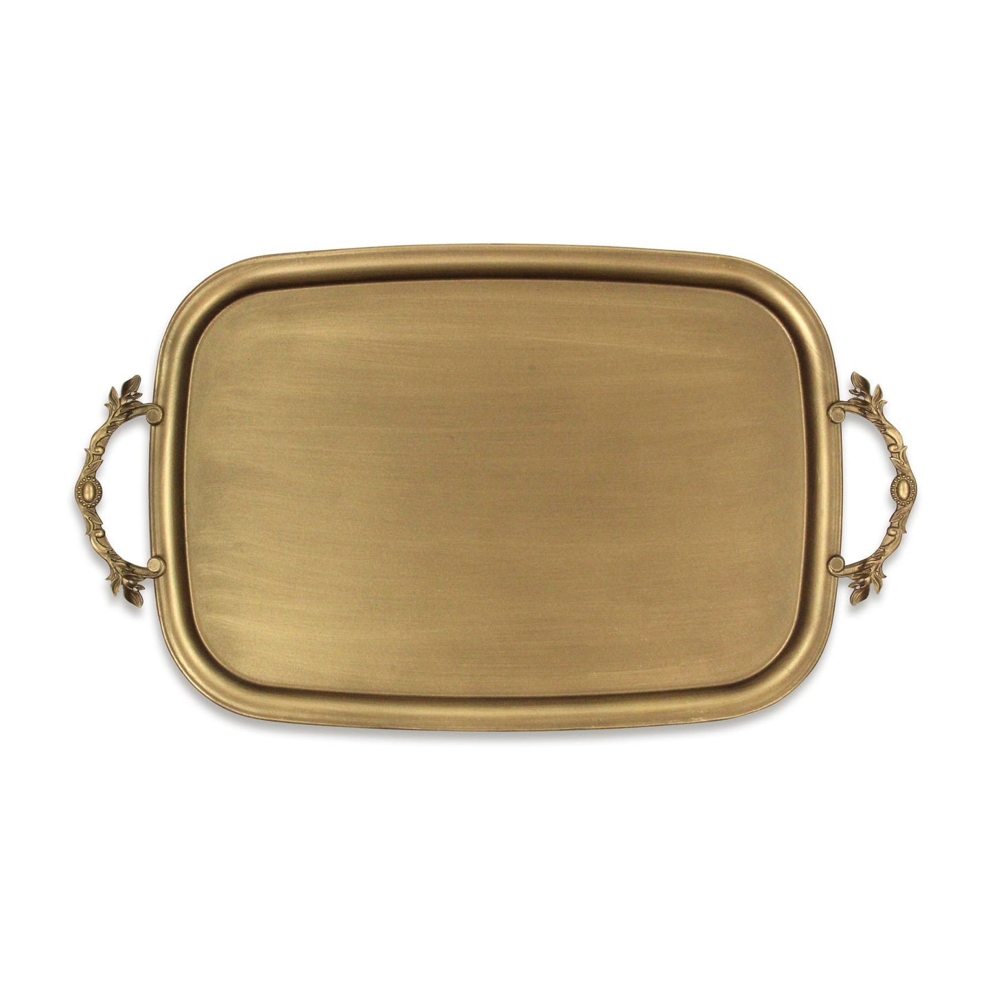 19" Antiqued Gold Cast Iron Handmade Vanity Tray-5