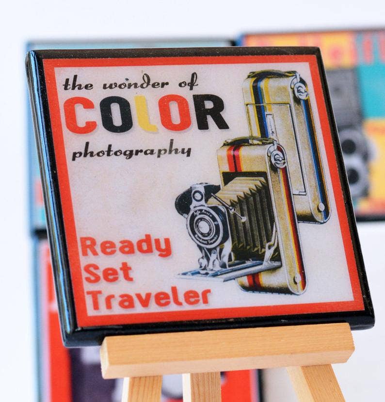 Say Cheese!: Classic Camera Drink Coaster Set-4