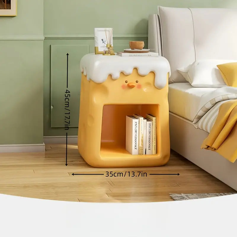 Chic Cheese Duck Bedside Table - Yellow-1