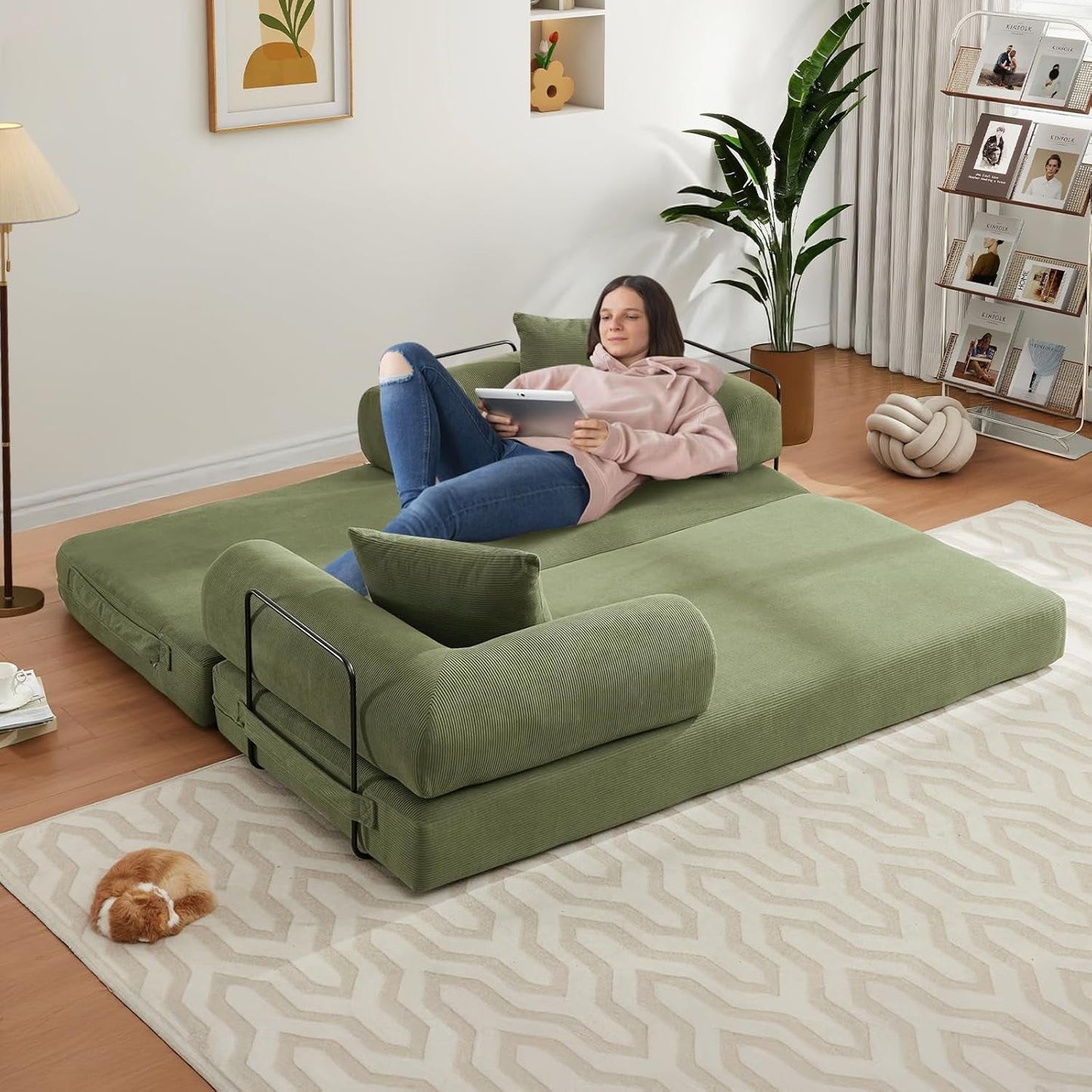 78.5 Inch Convertible Folding Sofa Bed with Versatility-1