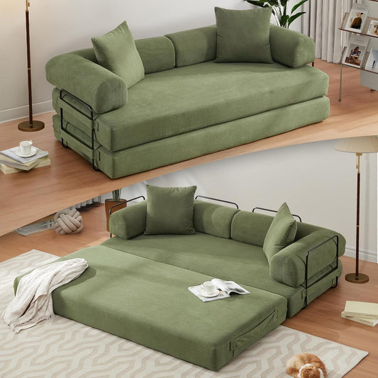 78.5 Inch Convertible Folding Sofa Bed with Versatility-0