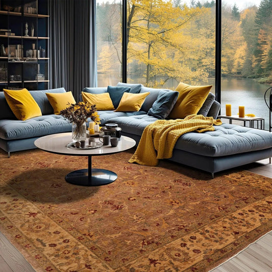 8x10 Hand Knotted 100% Wool Peshawar Traditional 200 KPSI Oriental Area Rug Taupe-0