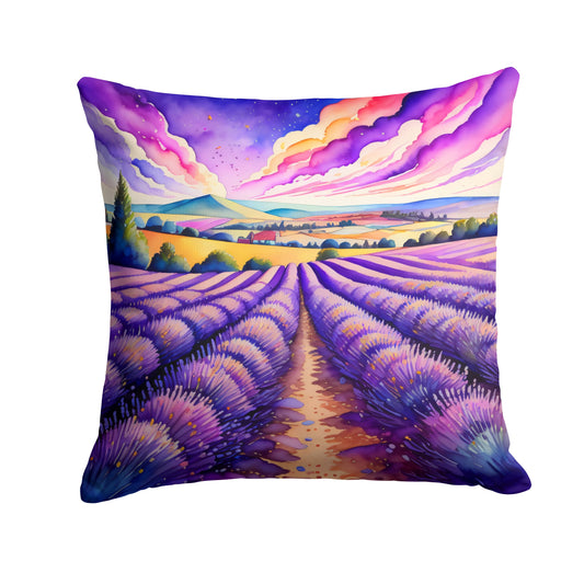 Colorful English Lavender Throw Pillow-0