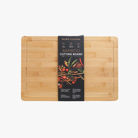 Bamboo Wood Cutting Board: Large – (17.72” x 11.81”)  Durable, Eco-Friendly Chopping Board-0