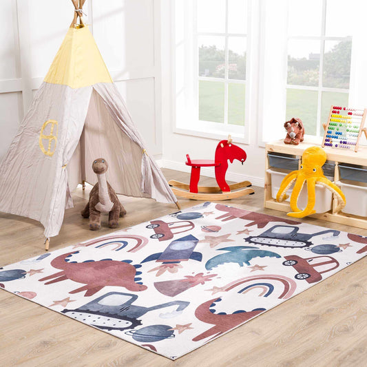 Libra Rainbow Washable Kids Rug-0