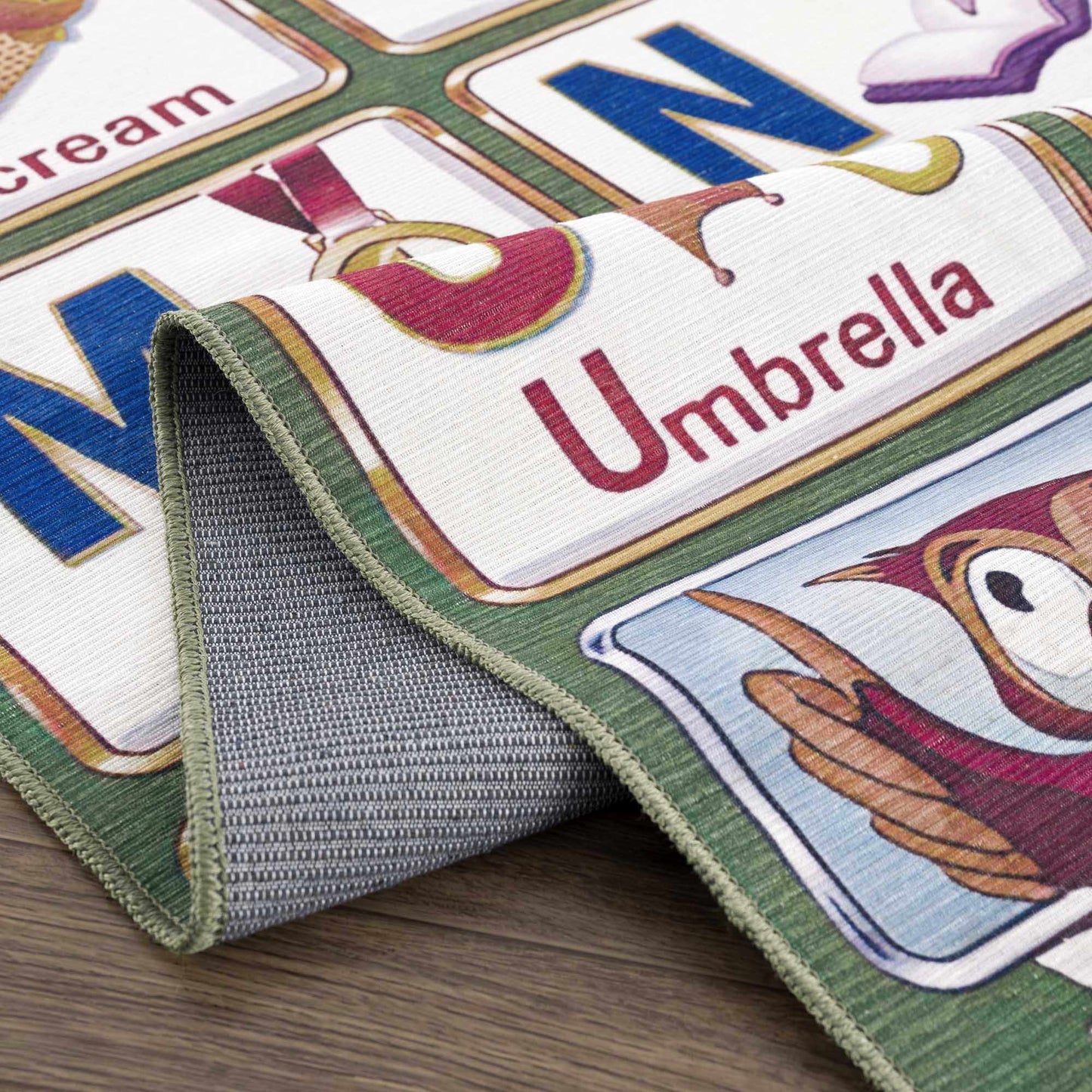 Osric Colorful Alphabet Washable Kids Rug-4
