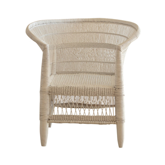 Malawi Cane Chair  | White Handwoven in Malawi-0