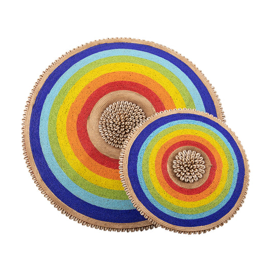 Beaded Cameroon Shield | Rainbow Design-0