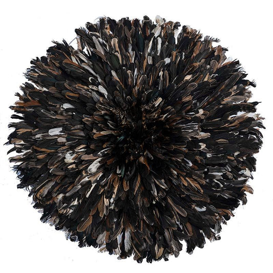 Juju Hat Speckled Neutral Dark Brown (Bamileke Headdress)-0