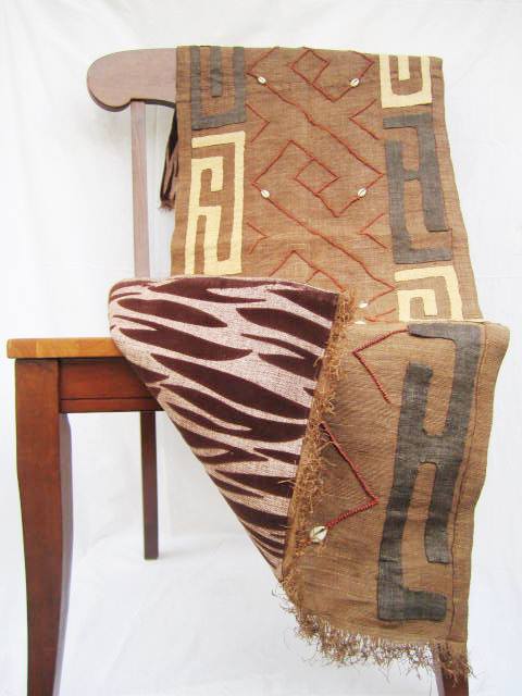 Kuba Reversible Throw with Burgundy Zebra Print-0