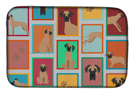 Lots of Fawn Great Dane Dish Drying Mat-0