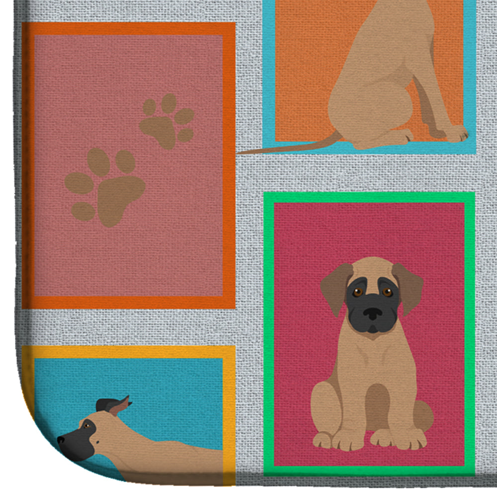 Lots of Fawn Great Dane Dish Drying Mat-3