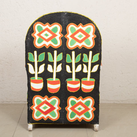 Yoruba Beaded Arm Chair Set of 2 | Black-3