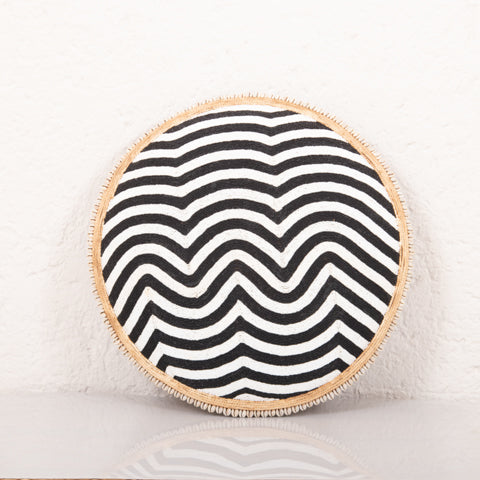Beaded Cameroon Shield Black & White | Zig Zag Design-2