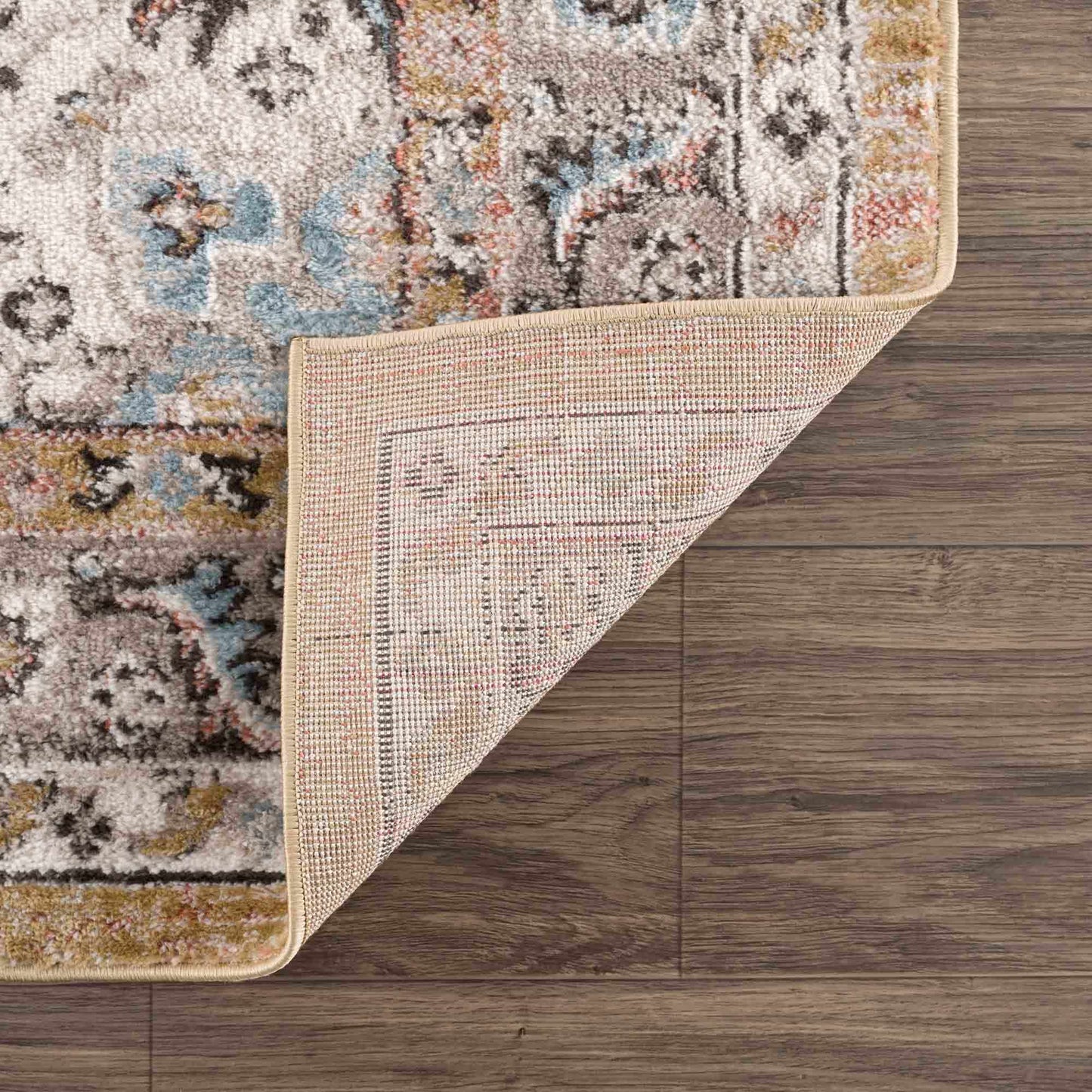 Albie Gold & Beige Area Rug-2