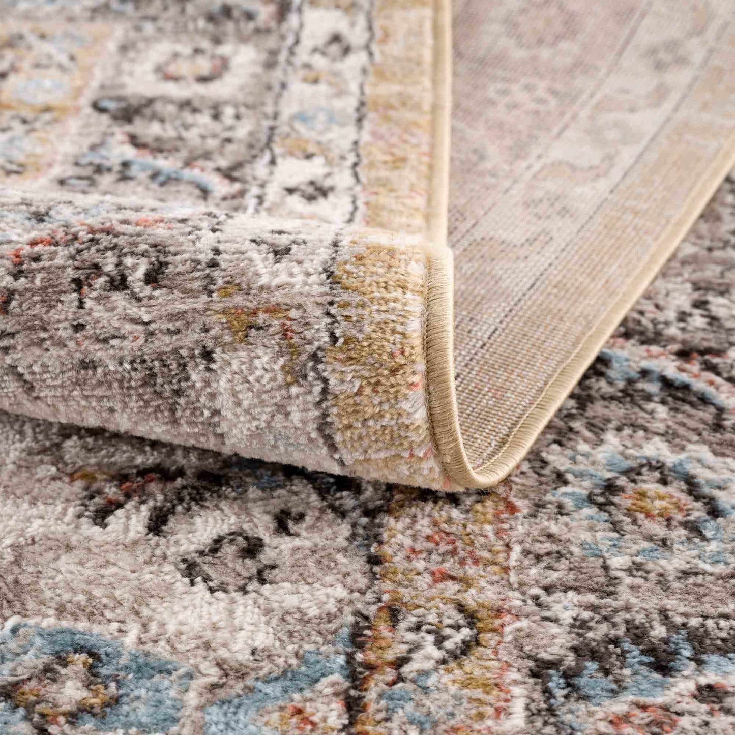 Albie Gold & Beige Area Rug-4