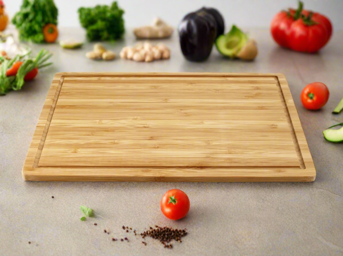 Bamboo Wood Cutting Board: Large – (17.72” x 11.81”) Durable, Eco-Friendly Chopping Board-2