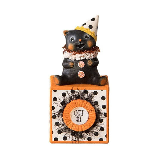 Party Hat Kitty on Block by Bethany Lowe Designs-0