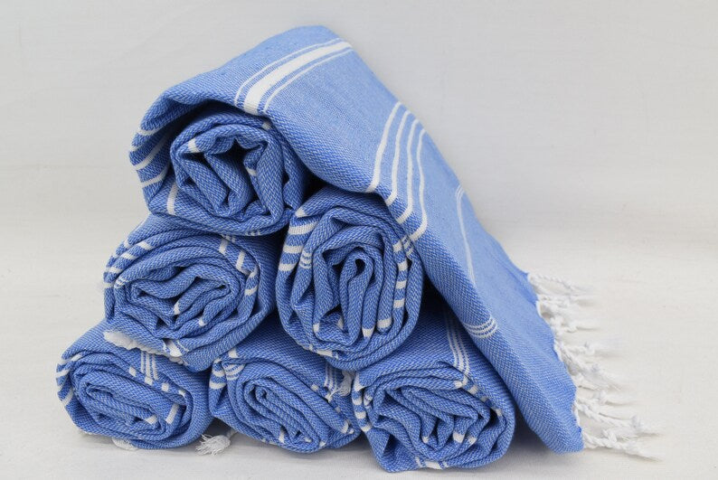 MONACO BLUE TURKISH TOWEL-2