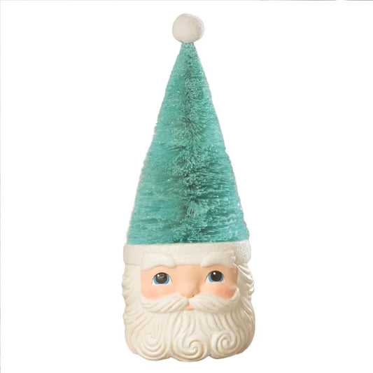 Bottle Brush Santa Blue Figure by Bethany Lowe Designs -11"-0
