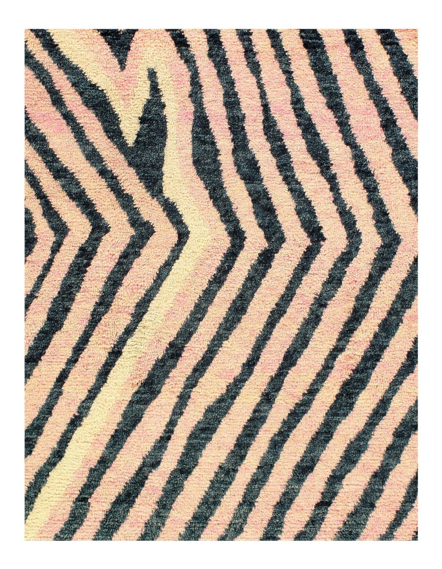 Canvello Blue Hand Knotted Moroccon Rug - 8' X 10'-2