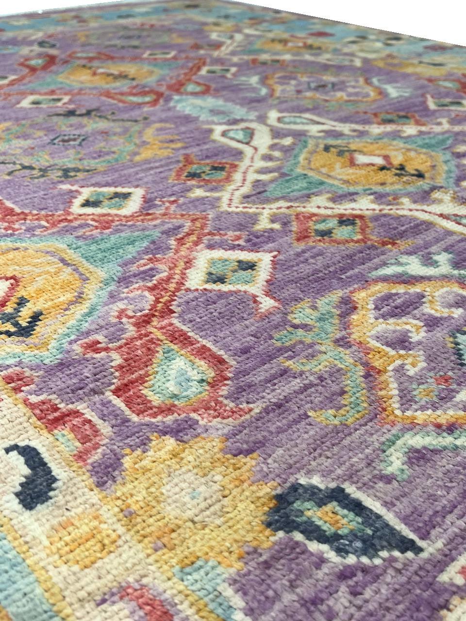 Canvello Fine hand Knotted Oushak Design Rug - 5' X 7'-4