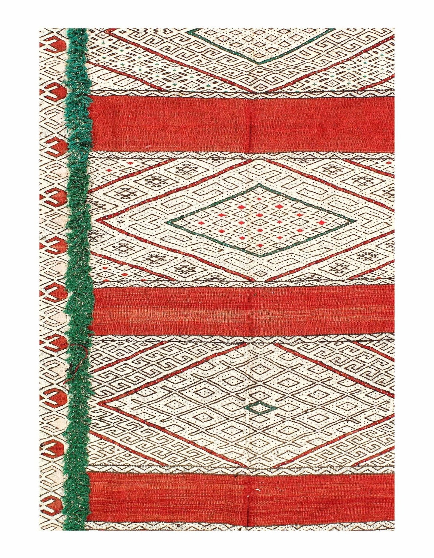 Canvello Fine Hand woven Flat Weave vintage Sumak 5'1'' X 7'2''-2