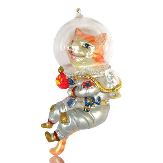 Cat in Space Suit Ornament by December Diamonds-0