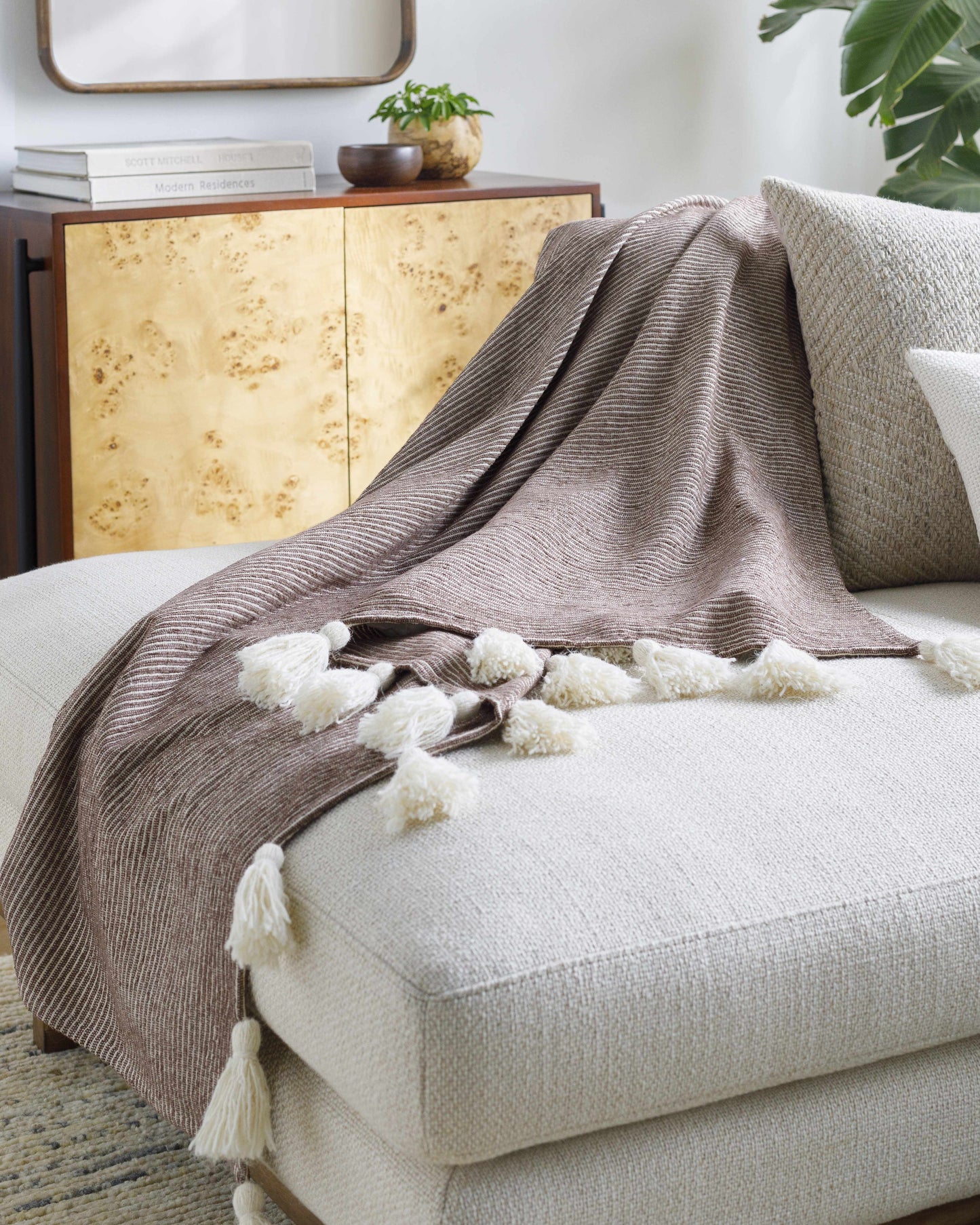 Camabatela Dark Brown Throw Blanket-3