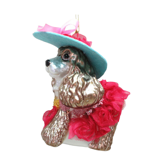 Cocker Spaniel w/Hat Ornament by December Diamonds-0