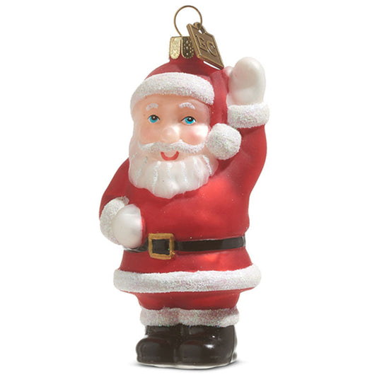 Waving Santa Blow Mold Ornament-0