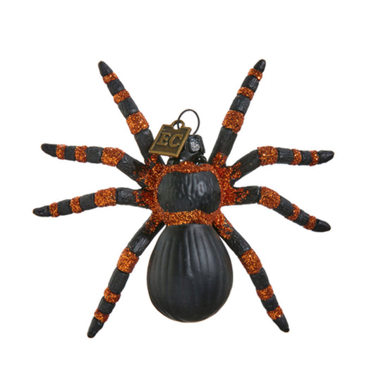 Along Came A Spider Glass Ornament by Eric Cortina-0