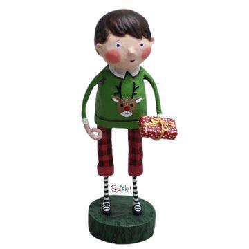 Gift Exchange Boy Christmas Figurine by Lori Mitchell-0