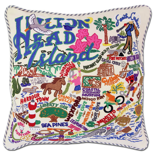 Hilton Head Hand-Embroidered Pillow-0