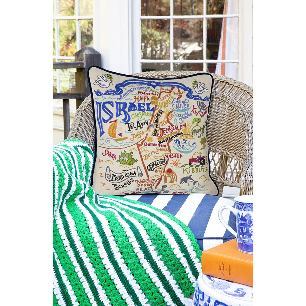 Israel Hand-Embroidered Pillow-2