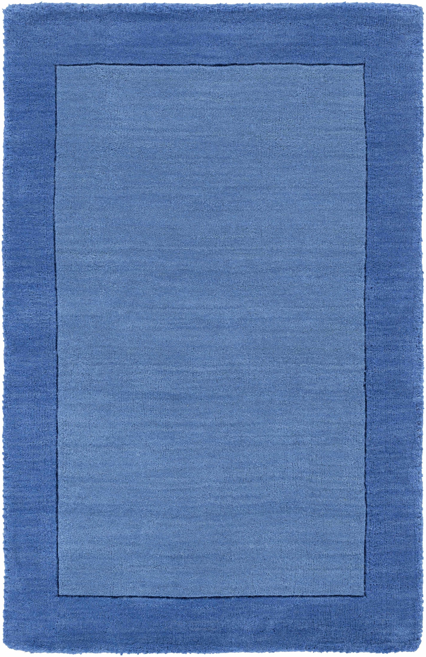 Macedon Blue Bordered Wool Rug-5