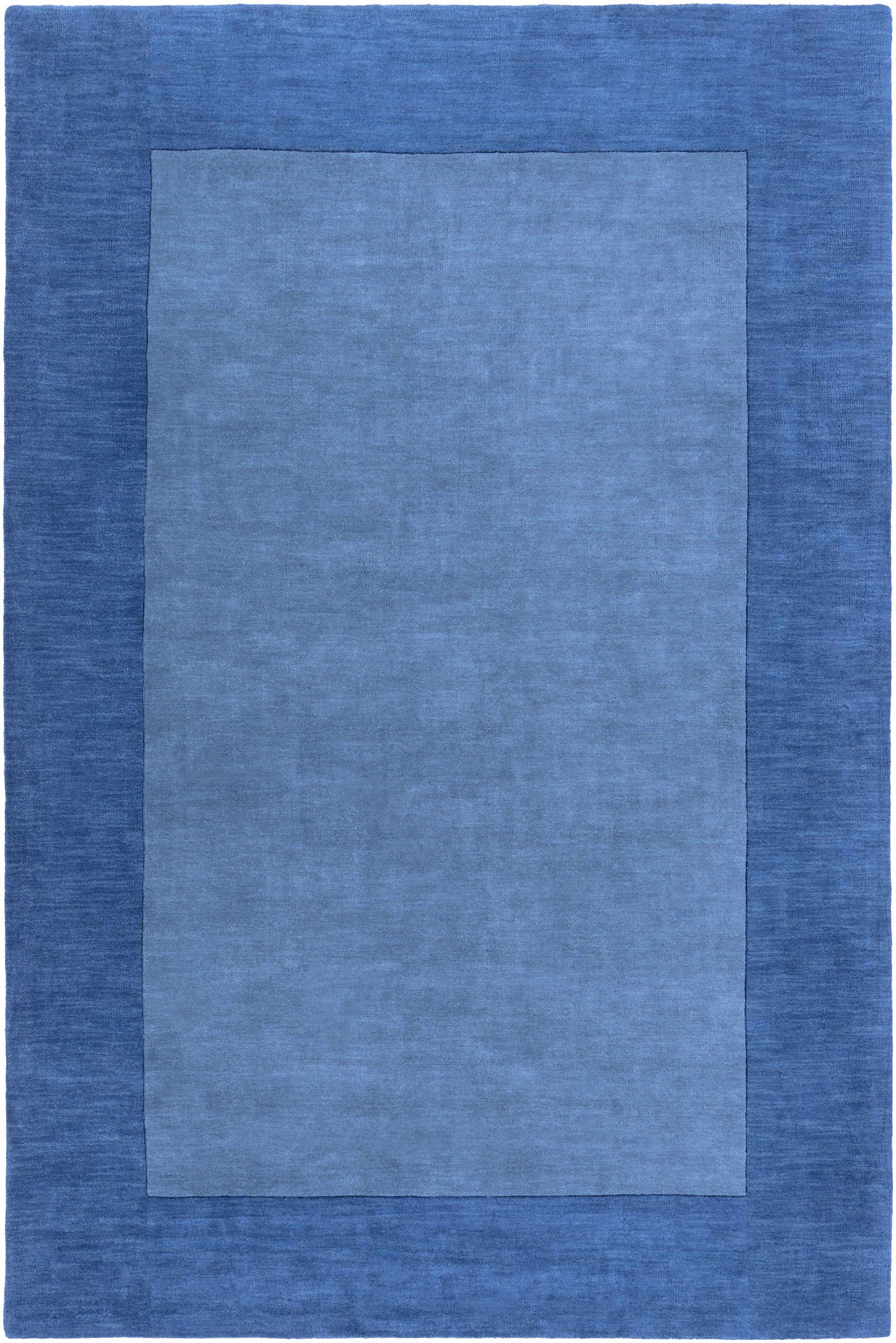 Macedon Blue Bordered Wool Rug-8