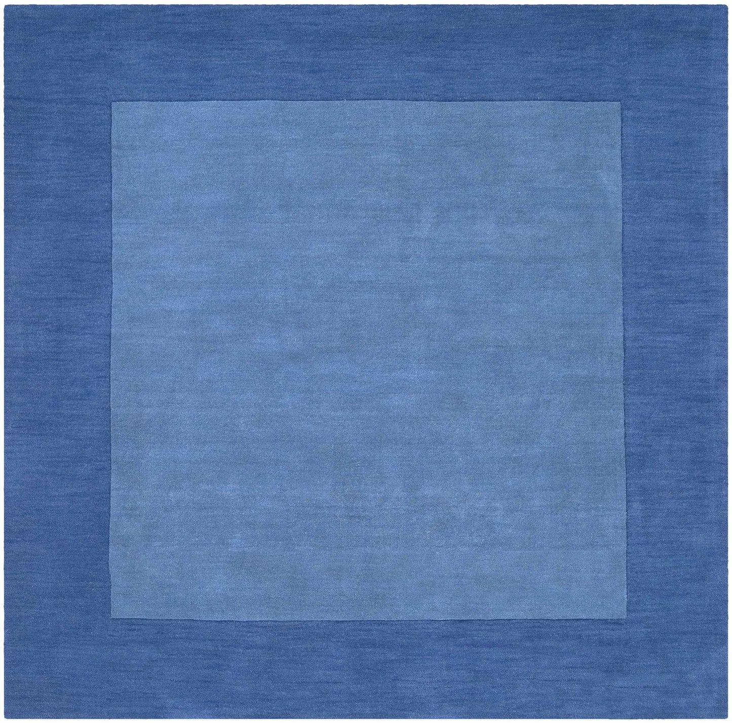 Macedon Blue Bordered Wool Rug-3