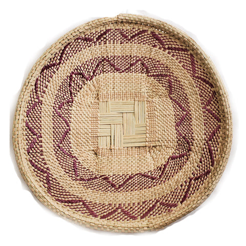Tonga Pattern Basket with Recycled Plastic | Purple-0