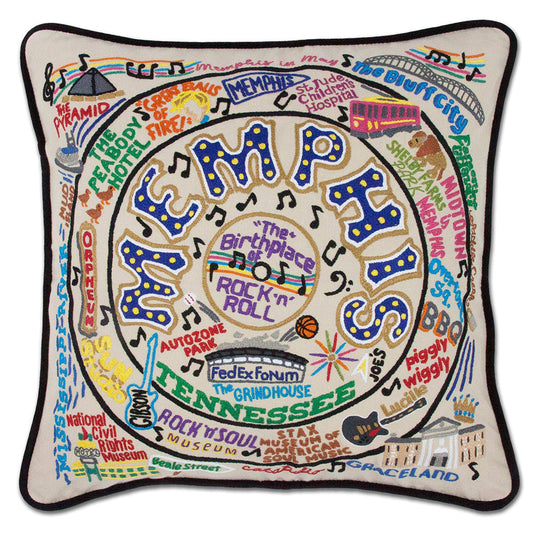 Memphis Hand-Embroidered Pillow-0