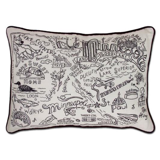Minnesota Hand-Guided Machine Pillow by CatStudio-0