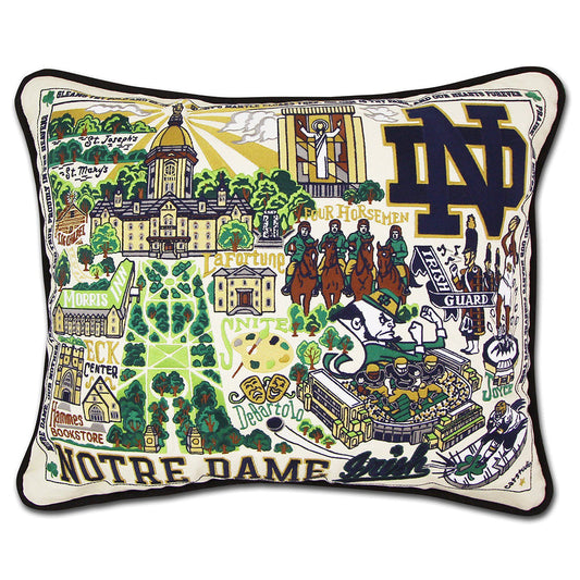 Notre Dame, University of Collegiate Embroidered Pillow by Cat Studio-0