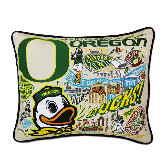 Oregon, University of Collegiate Embroidered Pillow by CatStudio-0