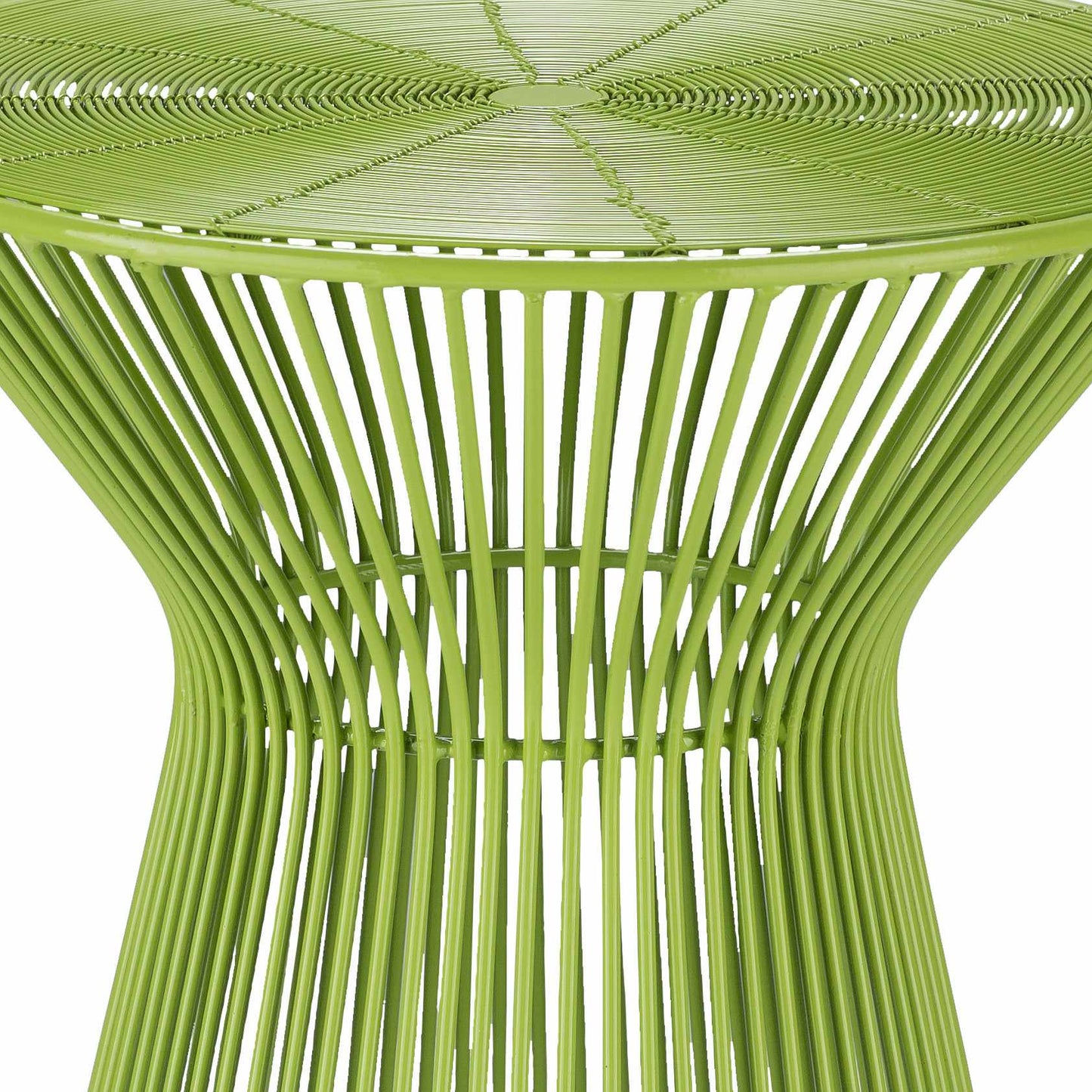 Pervari Lime Green Geometric Side Table-1