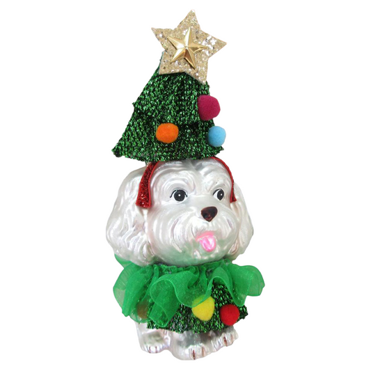 Poodle in Tree Costume Ornament by December Diamonds-0