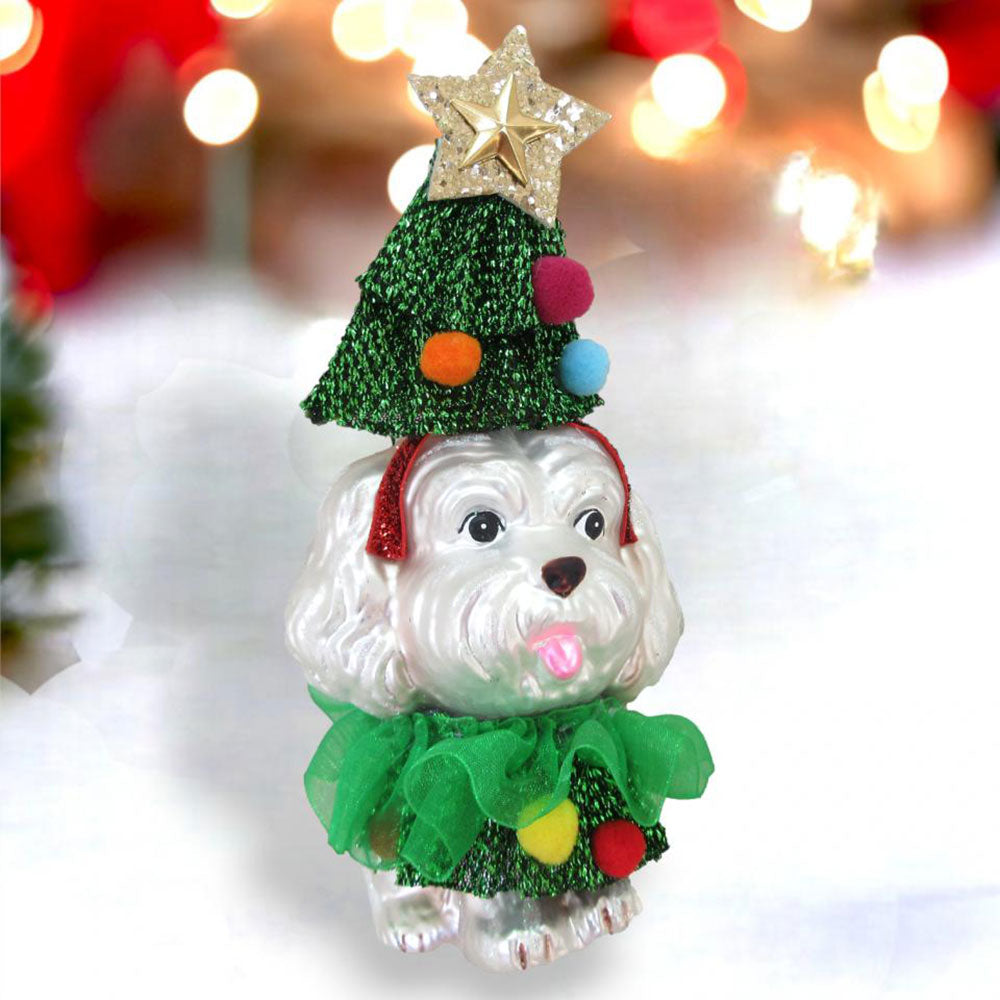 Poodle in Tree Costume Ornament by December Diamonds-1